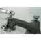 Kingston Brass NS4467BAL 8" Widespread Bathroom Faucet, Black Stainless Steel/ Chrome NS4467BAL - alternate 3